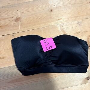 Black & Gold Strapless Bandeau Small Reversible Padded Bralette